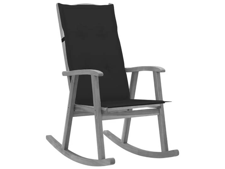 VidaXL - Schaukelstuhl akazienholz, One Size, Grau