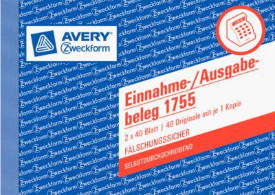AVERY® Zweckform Einnahme-/Ausgabebeleg Nr. 1755