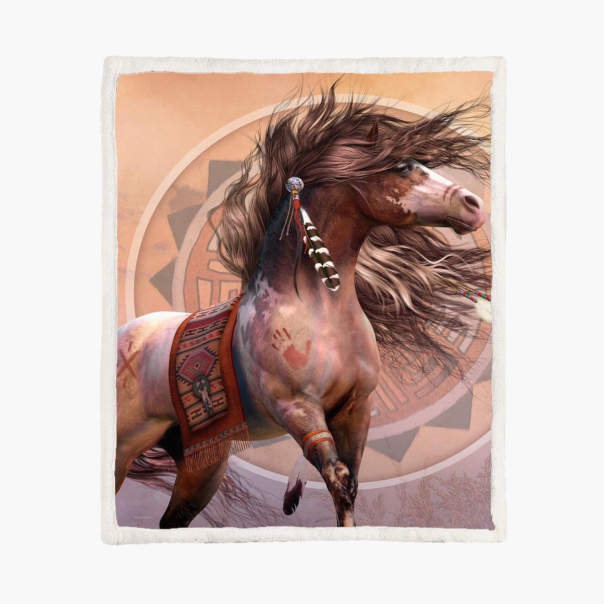 Fleece Deken Spirit Warrior B/D/H: 150 x 200 cm