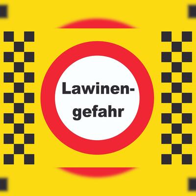 HB-Druck Lawinengefahr Schild A5 Rückseite selbstklebend