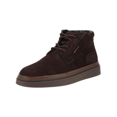 Schnürstiefelette GANT "Gant Stiefelette Nubukleder", Herren, Gr. 41, espresso, Nubukleder, Schuhe Schnürstiefelette