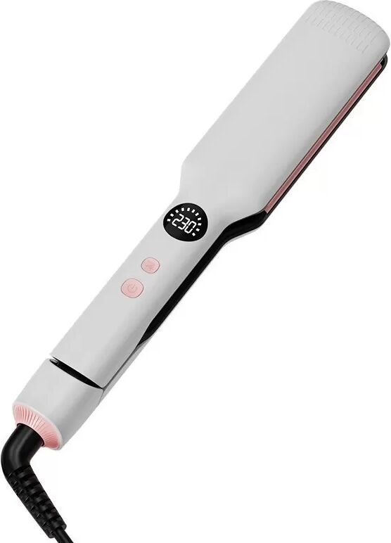 INF Lisseur Cheveux Professionnel à Chauffage Rapide pour Usage Domestique - 2-en-1 Lisse et Bouclé Blanc