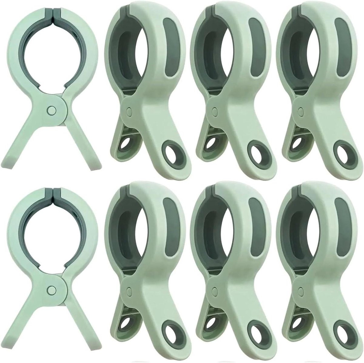 Groene Strandlaken Clips - Grote Weerbestendige Wasknijpers voor Zwemband Gebruik