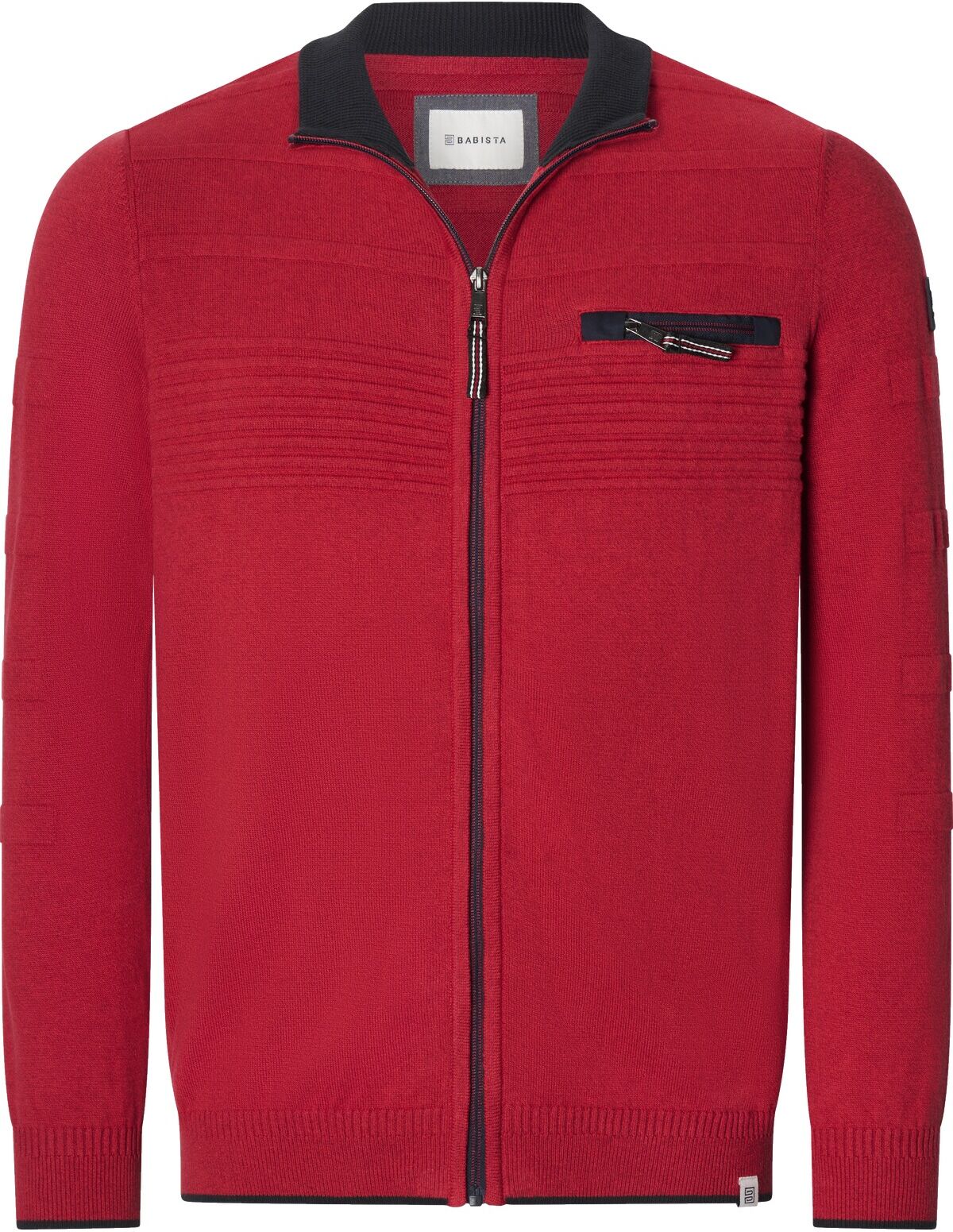 Strickjacke BABISTA "Strickjacke TAGIO", Herren, Gr. 4XL, rot, Strickjacken Strickjacke