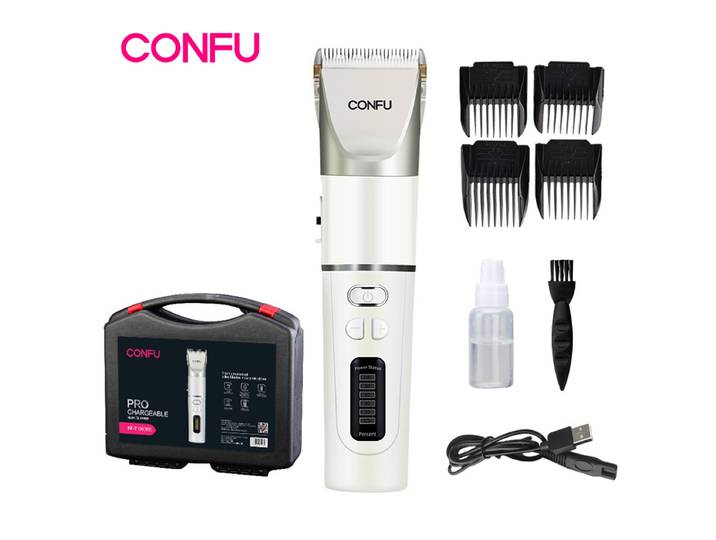 CONFU T105 Tondeuse à cheveux électrique pour adultes, usage domestique, rasage des cheveux, spéciale barbier et salon de coiffure, lame en céramique