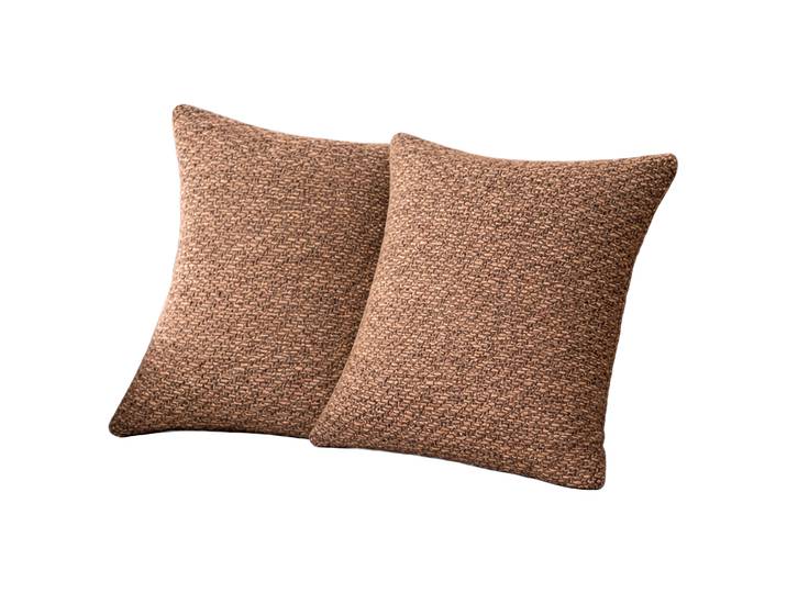 Coussin décoratif Fjella ensemble de 2 Beige/Cappuccino 40 x 40cm Polyester