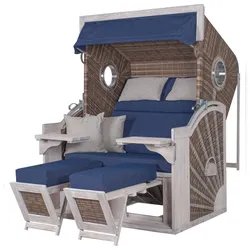 dekoVries GmbH Strandkorb deVries PURE® Seaside XL - PE white kubu - Dessin 504