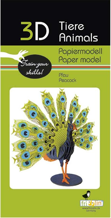 Fridolin 3D papieren model Pauw