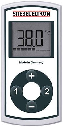 Fernbedienung STIEBEL ELTRON "FFB 4 EU", weiß, B:6,5cm H:1,8cm L:13,2cm, Fernbedienungen, Fernbedienung, für Komfort-Durchlauferhitzer, Funk, großes LC-Display
