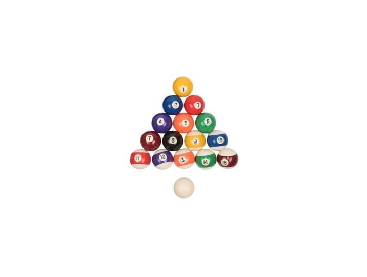 Lot de 16 boules de billard 50.8 mm en résine pour jeu américain