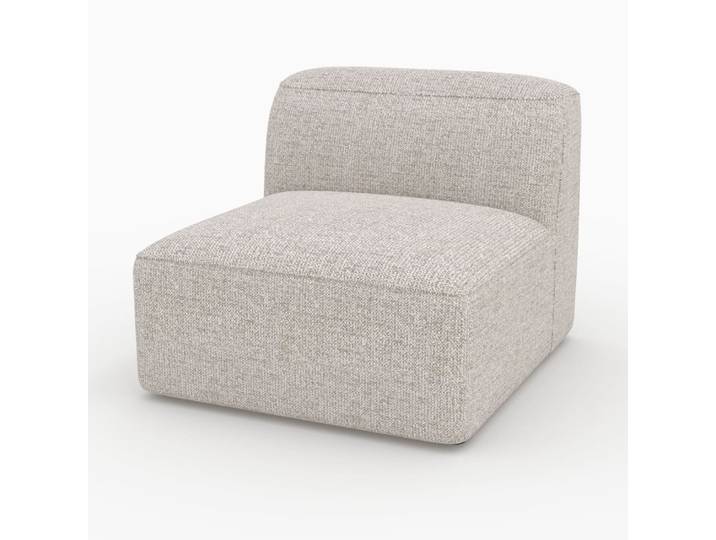 Chauffeuse pour canapé modulable en tissu beige