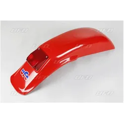 UFO, Motorrad Zubehör, HINTERER KOTFLÜGEL VINTAGE CROSS ENDURO (125/250/500ccm) '83-'93 ROT (MIT LAMPE)