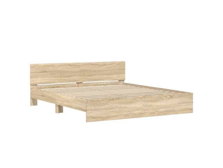 Printemps 2026 Soldes Lit chambre - Grande taille - Cadre de lit double - sans matelas chêne sonoma 180x200 cm 2_261868