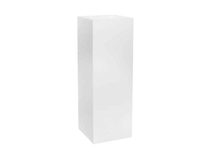 Hochwertiger In-/Outdoor Blumentopf „Essential Yang“ Weiss matt 35 x 35 x Höhe 100 cm Pottery Pots