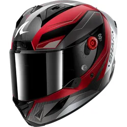 Shark Aeron Mekarium, Integralhelm - Schwarz/Rot/Silber - S