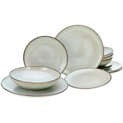 creaTable Tellerset 12-tlg STONE TOWN - B/H/T ca. 39.50x31.50x34.00