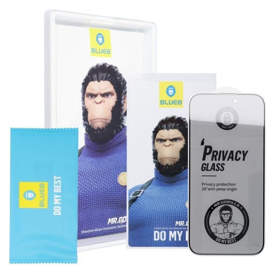 BlueO Sonstiges 5D Mr. Monkey Glas - Apple iPhone 18 Pro Max schwarz (Anti-Spionage, starker Sichtschutz) (Apple iPhone 18 Pro Max) (5903396483622)