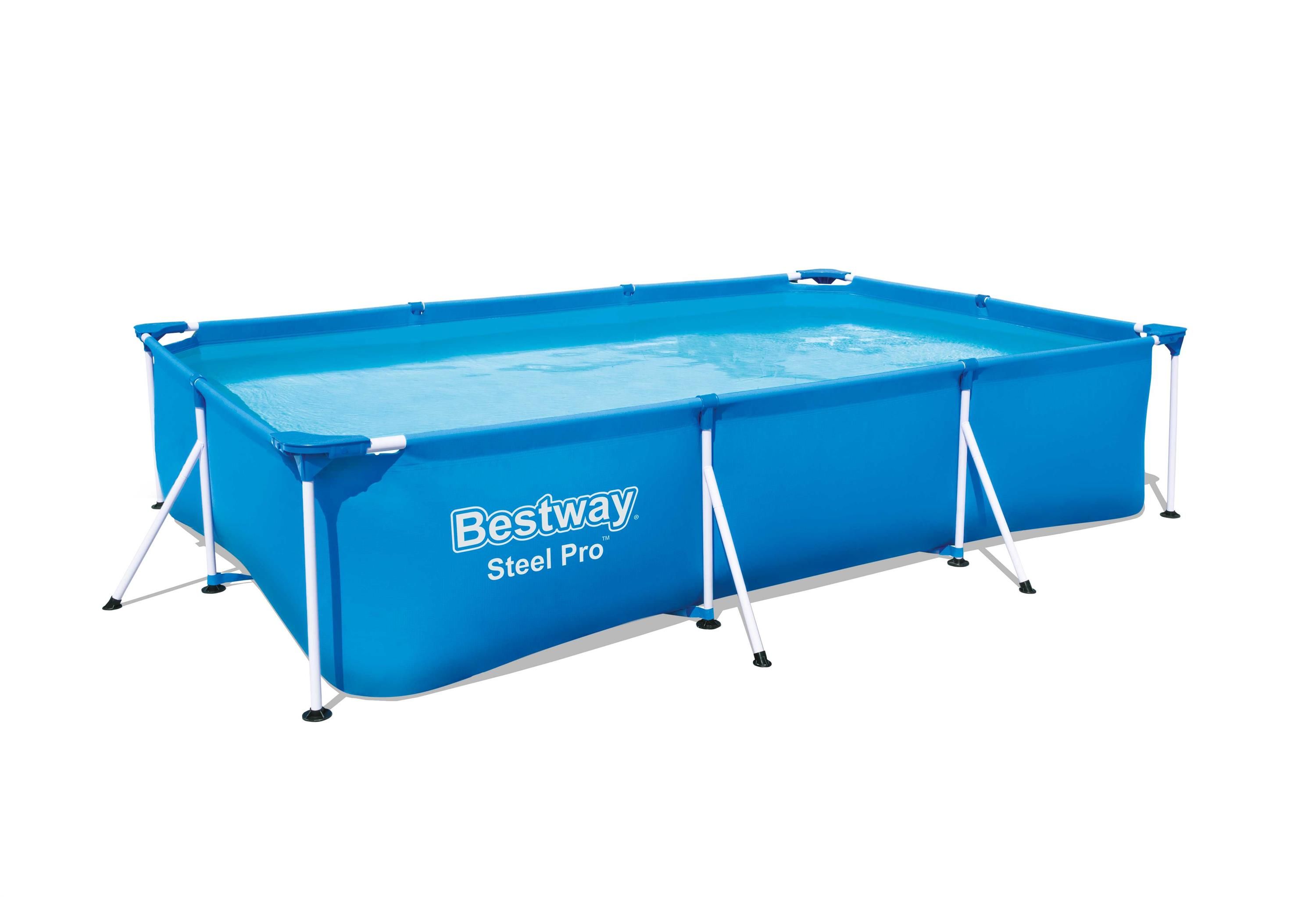 BESTWAYDEUT Steel Pro'' Pool 300x201x66cm Stahlrahmen,mit Ablassventil 10005639