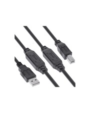 InLine USB 2.0 Aktiv-Kabel USB-A Stecker zu USB-B 20m Strom/Netzteil 20 m (34513A)