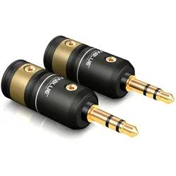 ViaBlue T6S Klinkenstecker 3.5 Stereo, Audio Stecker, Silber