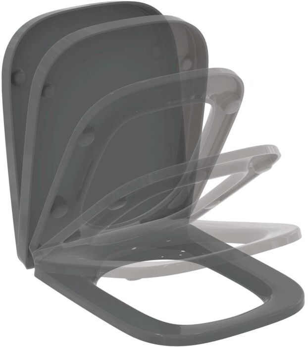 Ideal Standard life B WC-Sitz T468358 Grau, Wrapover, Softclosing