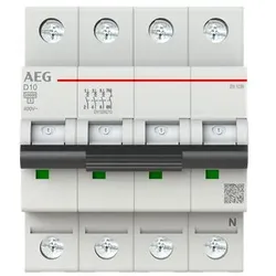 AEG EN103ND10 Leitungsschutzschalter AEG ElfaPlus 10 kA, D-Charakteristik, 10 A, 3+N 2CDS273188R0101