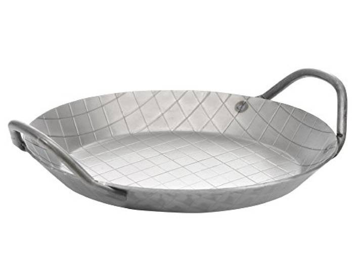 GSW 859035 gastro traditionnel poêle en fer forgé 2 poignées avec poêle\, 20 cm