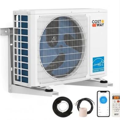 Costway SEERXtreme Series ENERGY STAR Certified 12000 BTU 24 SEER2 208-230V Mini Split AC with Bracket