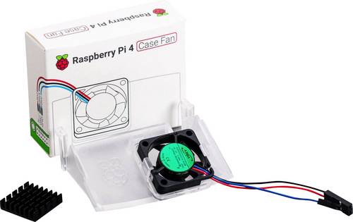 Raspberry Pi RB-Case-Fan Aktiver Lüfter Passend für (Entwicklungskits): Raspberry Pi Weiß