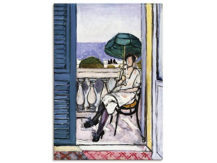 Wandbild ARTLAND Frau auf einem Balkon. 1919-20 , bunt (farbe bild(er): farbig), B:70cm H:100cm, Bilder, Wandbild, als Alubild, Leinwandbild, Poster, Wandaufkleber in verschied. Grössen
