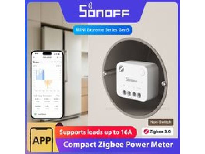 SONOFF MINI-ZB1GP MINI PM Zigbee Energiemeter (zonder schakelaar) 16A Max Energieverbruikregistratie Kostenberekening Overbelasting Overstroom