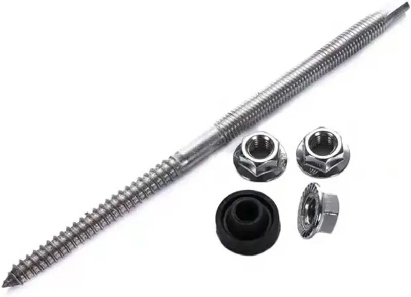 INF M10x200mm Doppelgewindeschraube für Photovoltaik-Montagesysteme (6er-Pack)
