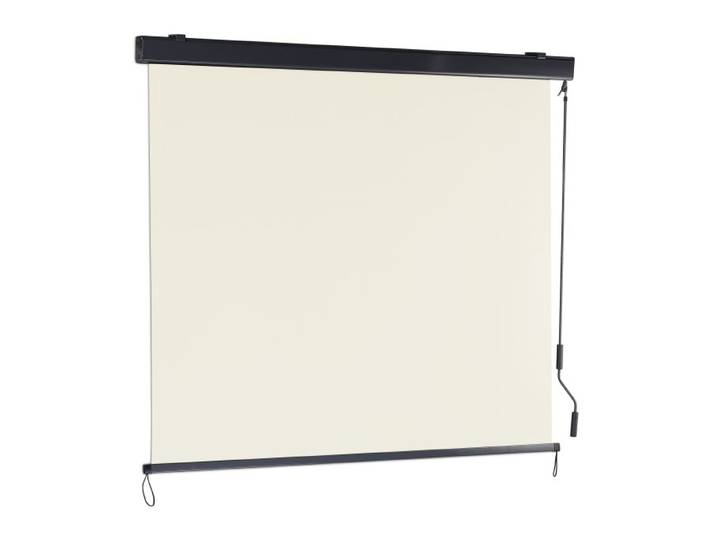 Relaxdays Beige Senkrechtmarkise mit Kurbel