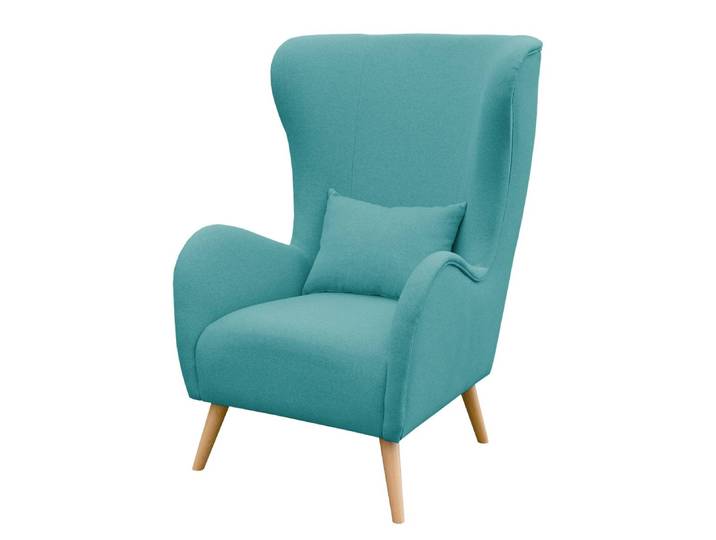 Ohrensessel Lebon III Webstoff Blau/Petrol Webstoff 78 x 118 x 94cm