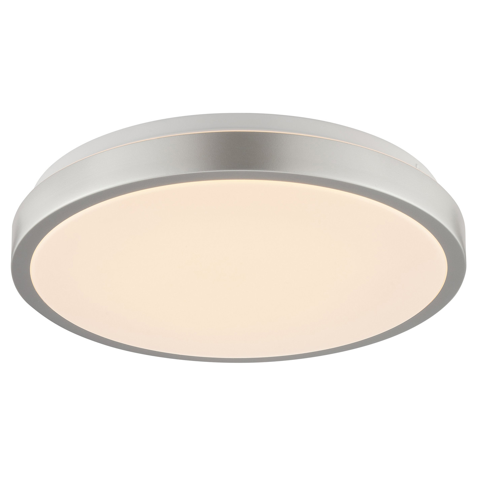 home24 LED-plafondlamp modern zilver, Ø 33 cm