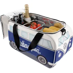 VW Collection Kühltasche 25 Liter in T1 Bulli Format Weiß / Blau