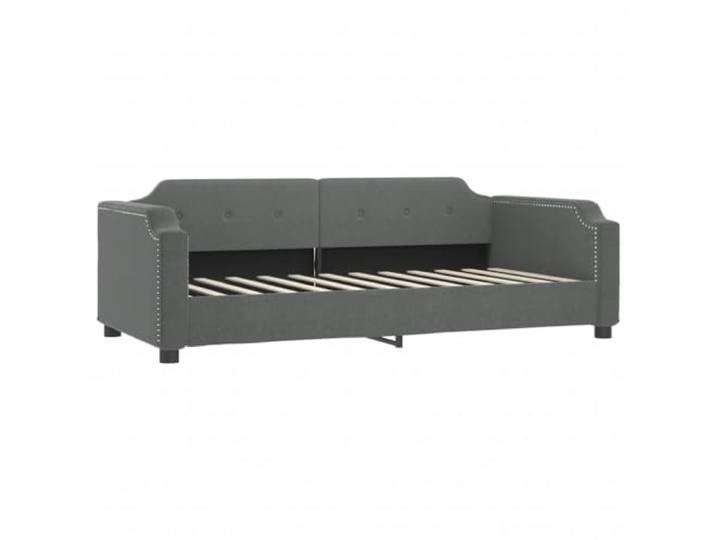 KTHLBRH Schlafsofa Dunkelgrau mit Matratze 100 x 200 cm Struktur aus Holz und Metall, Polyestergewebe, einfache Verarbeitung, perfekt für Gäste