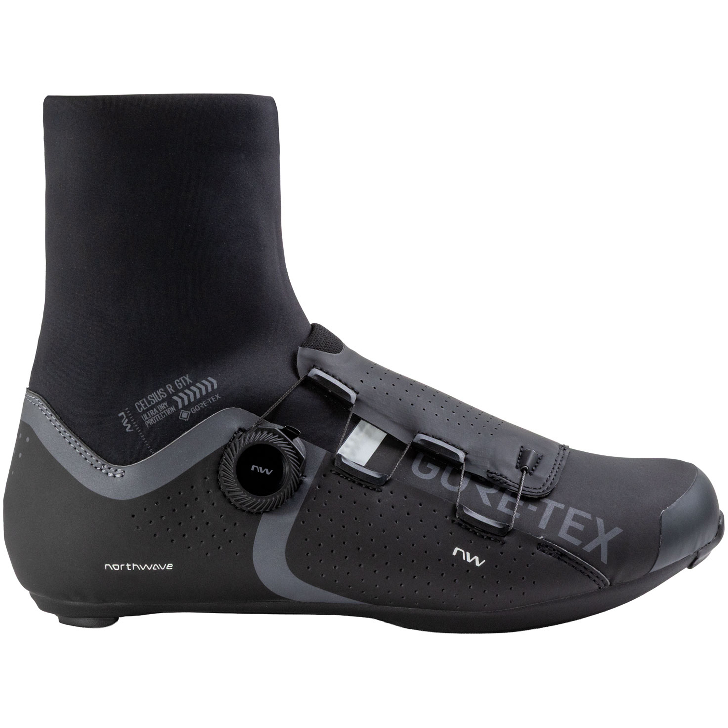 Northwave Celsius R GTX Radschuhe Fahrradschuhe schwarz Größe EU 39 Rennrad | Gravel Winddicht Wasserabweisend