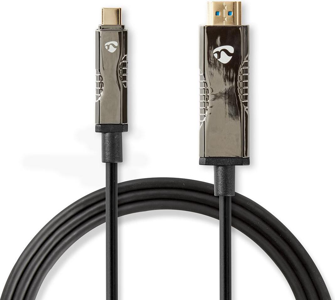 Nedis CCBG6410BK300, 30 m, USB C, HDMI, Männlich, Männlich, Gerade