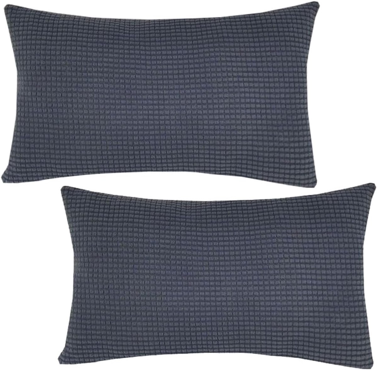 Set van 2 Groene Corduroy Sierkussenshoezen