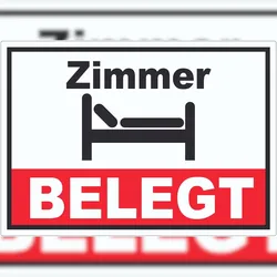 HB-Druck Zimmer BELEGT Aufkleber A3 (297x420mm)