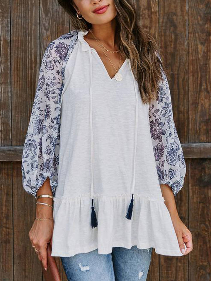 LA Angels Bluse in Weiß - S