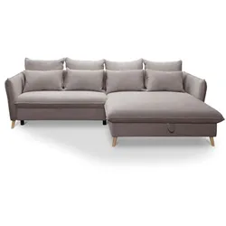 Exxpo by Gala Ecksofa mit Funktion Walker Cord Braun Cappuccino
