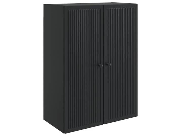 RJPLMFV Wandschrank, schwarz, 66 x 34,5 x 90 cm, aus Holz Integrierte Regale, Wandbefestigung nicht im Lieferumfang enthalten, passende Dübelschrauben erforderlich
