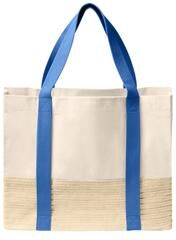 Port Authority BG450 Straw Market Tote Bag in Ultramarine Blue size OSFA   %100 cotton canvas