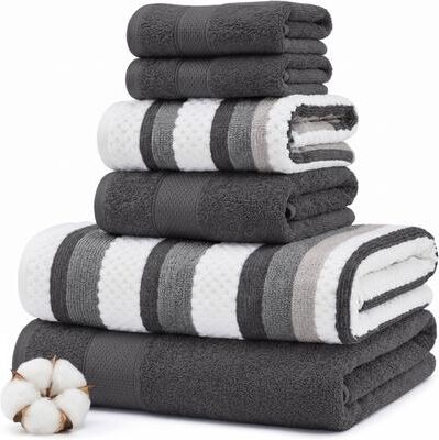 Modern Threads Pax 6-Piece Yarn Dyed 100-Percent Cotton Towel Set