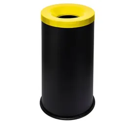 Papierkorb Orgavente Grisu Color schwarzgelb 90L feuersicher selbstlöschender Papierkorb