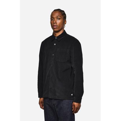 Kurzarmshirt WEEKEND OFFENDER "WELCH CORD OVERSHIRT. Herren", Herren, Gr. XL, schwarz, Cord, 99% Baumwolle, 1% Elasthan, normal normal, Rückenausschnitt, Shirts, Überhemd Herren, leichte Hemdjacke, Feincord, Jackenhemd, Sale