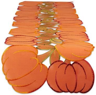 DII Embroidered Table Runner 14x108 inch