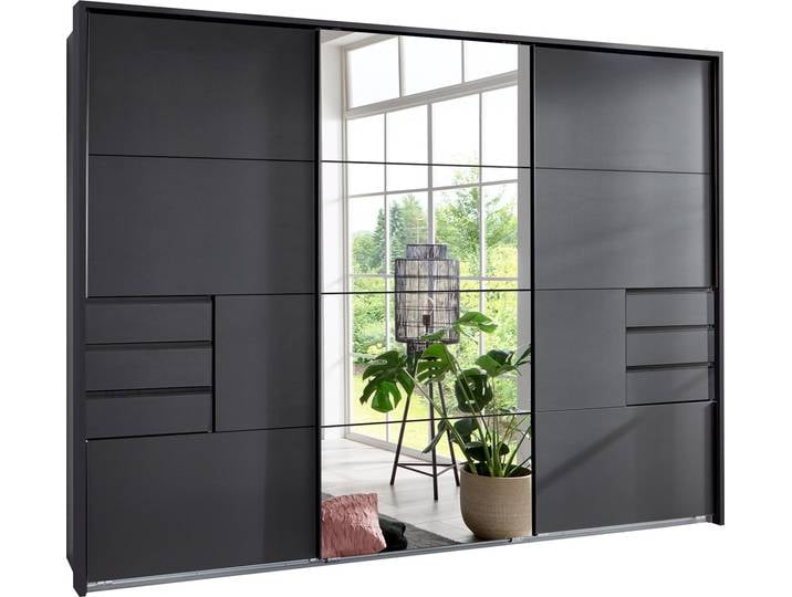 Z2 Schwebetürenschrank/Passp.3trg SAIGON, Graphit, Holznachbildung